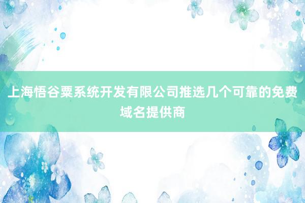 上海悟谷粟系统开发有限公司推选几个可靠的免费域名提供商